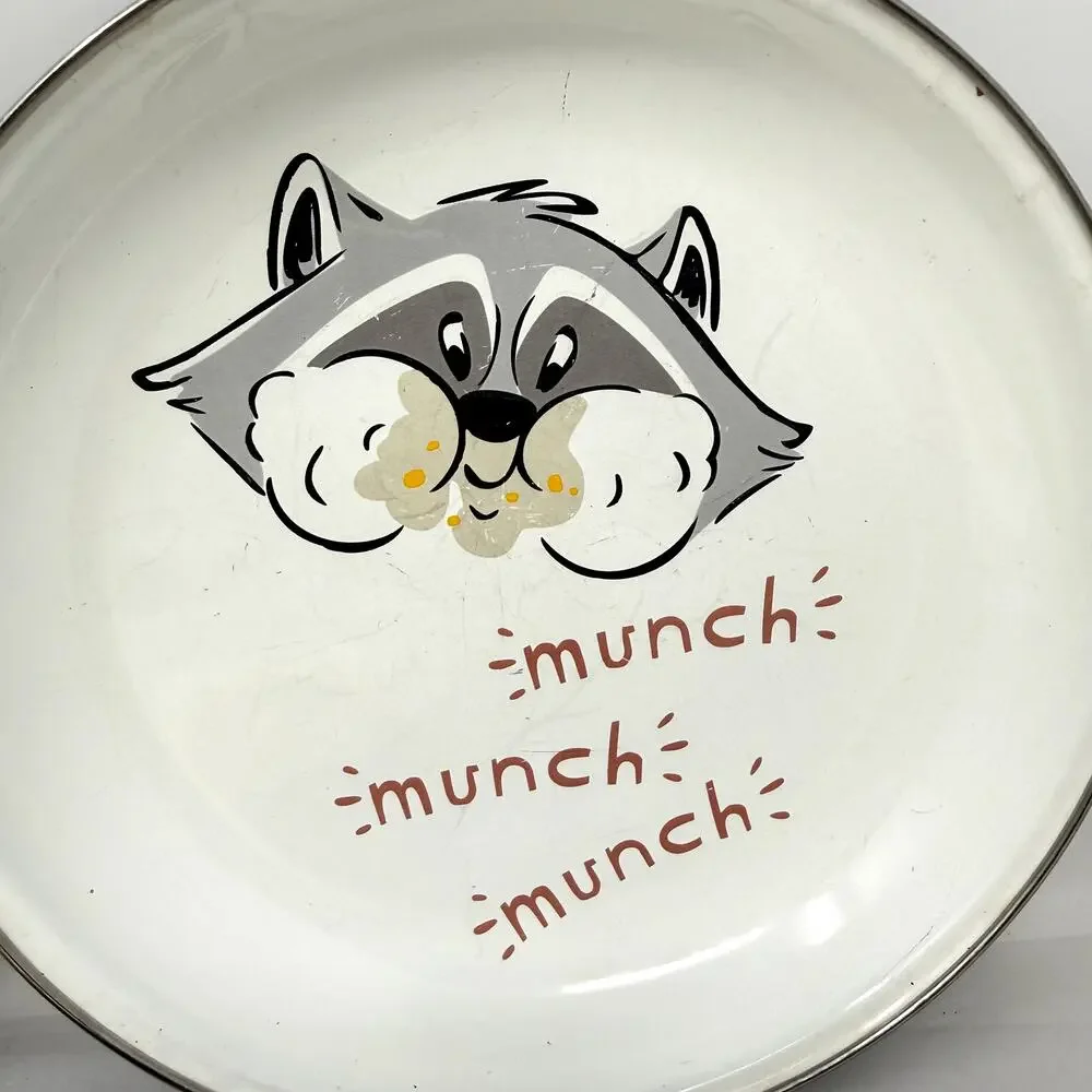 Disney Parks Critter Chaos Enamel Plate Set 3 Chip Dale Pluto Meeko Rare